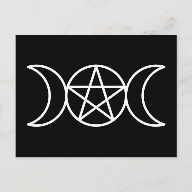 Carte postale Triple Moon Goddess Pentacle (Devant)