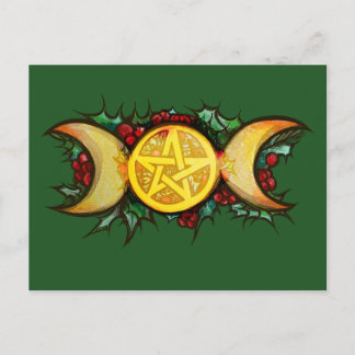 Carte Postale Triple Moon Holly Yule Art