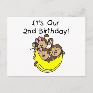 Carte Postale Triplets 2e - Deux filles et un garçon