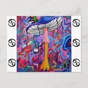 Carte postale Trippy Hippy Mushroom