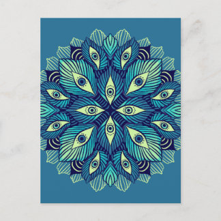 Carte Postale Trippy Psychedelic Eyes Floral Surreal Art