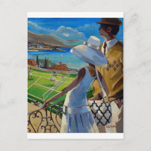 Carte Postale Trish Biddle - Tennis sur la Riviera