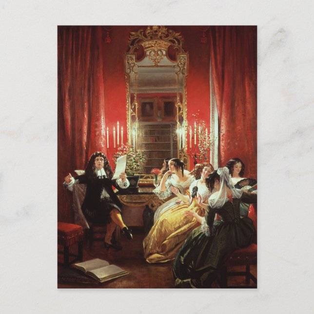 Carte Postale Trissotin Lecture de son Sonnet (Devant)
