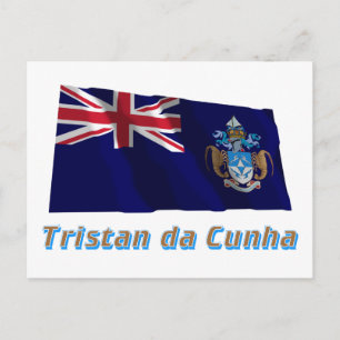 Carte Postale Tristan da Cunha Drapeau avec nom