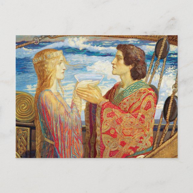 Carte Postale Tristan et Isolde, ch. 1912 par John Duncan (Devant)