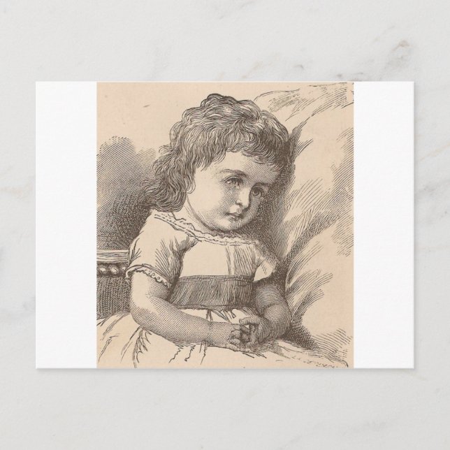 Carte Postale Triste petite fille (Devant)