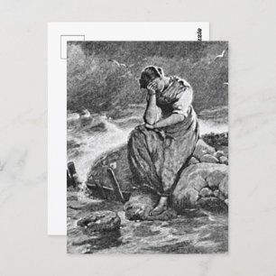 Carte Postale Triste tristesse Gothique Déprimée Femme Conceptio