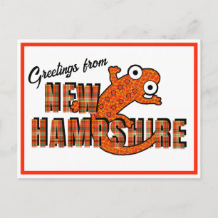 Carte Postale Triton ponctué rouge symbole de l'État du New Hamp