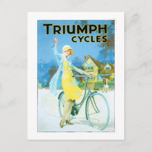 Carte Postale Triumph Cycles Bicyclette Vintage fine Poster