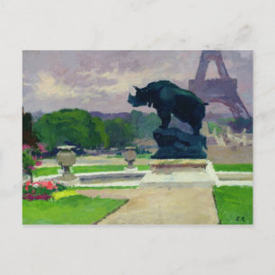 Carte Postale Trocadero Gardens et Rhinoceros par Jacquemart