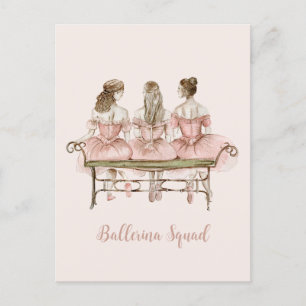 Carte Postale Trois Ballerinas mignonnes