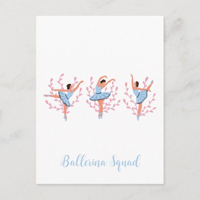 Carte Postale Trois ballerines mignonnes  (Devant)