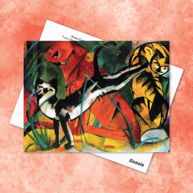 Carte Postale Trois chats Franz Marc Abstrait (Créateur téléchargé)