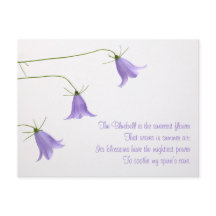 Trois cloches bleues photo avec poème