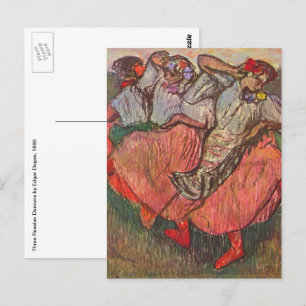 Carte Postale Trois Danseurs russes par Edgar Degas