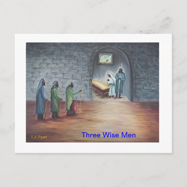 Carte Postale Trois hommes sages (Devant)