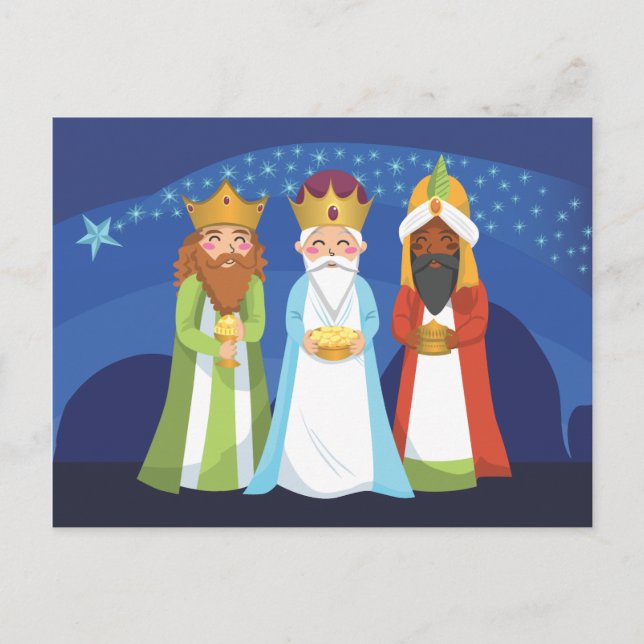 Carte Postale Trois hommes sages (Devant)