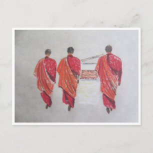 Carte Postale trois moines