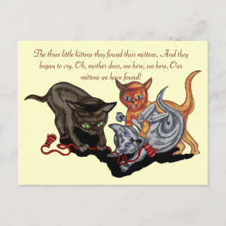 Carte Postale Trois petits chatons