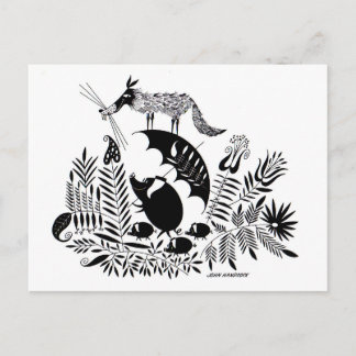 Carte Postale Trois petits cochons