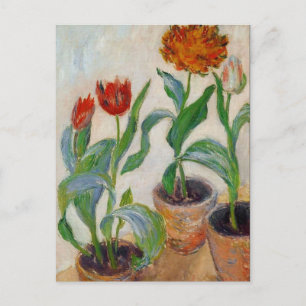 Carte Postale Trois Pots de tulipes Monet