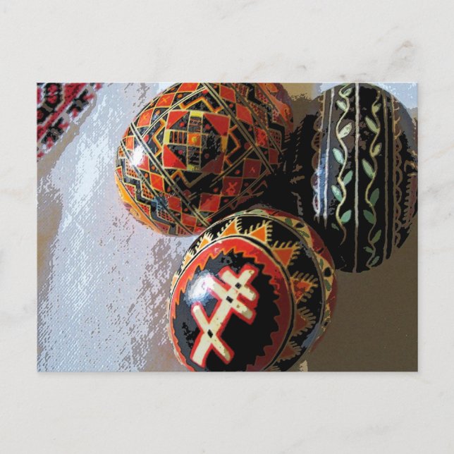 Carte Postale Trois Pysanky (Devant)