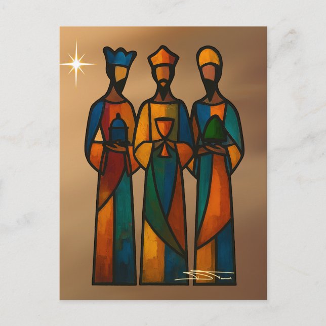 Carte Postale Trois Sages Abstraits (Devant)