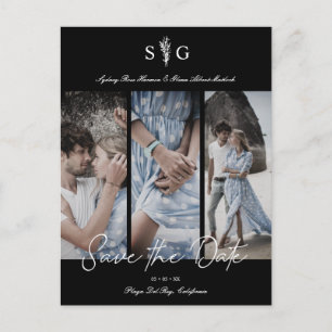 Carte Postale Trois séances de collage de photos de mariage pour