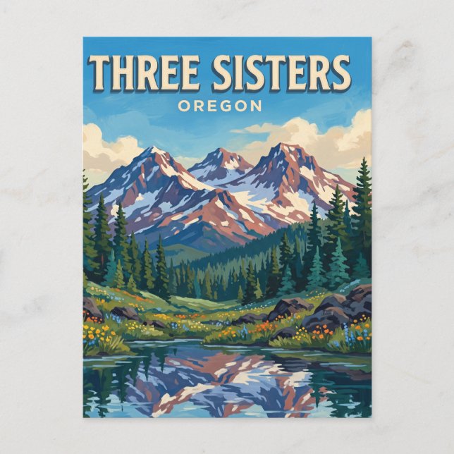 Carte Postale Trois Sœurs Wilderness Oregon (Devant)