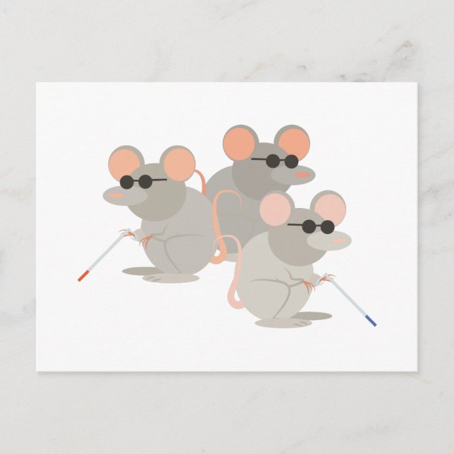 Carte Postale Trois souris aveugles (Devant)