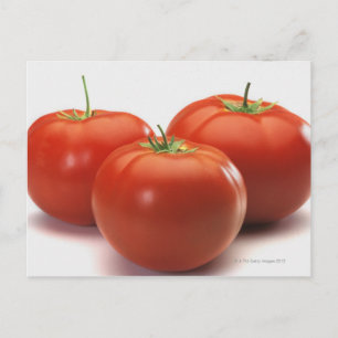 Carte Postale Trois tomates sur le comptoir, gros plan