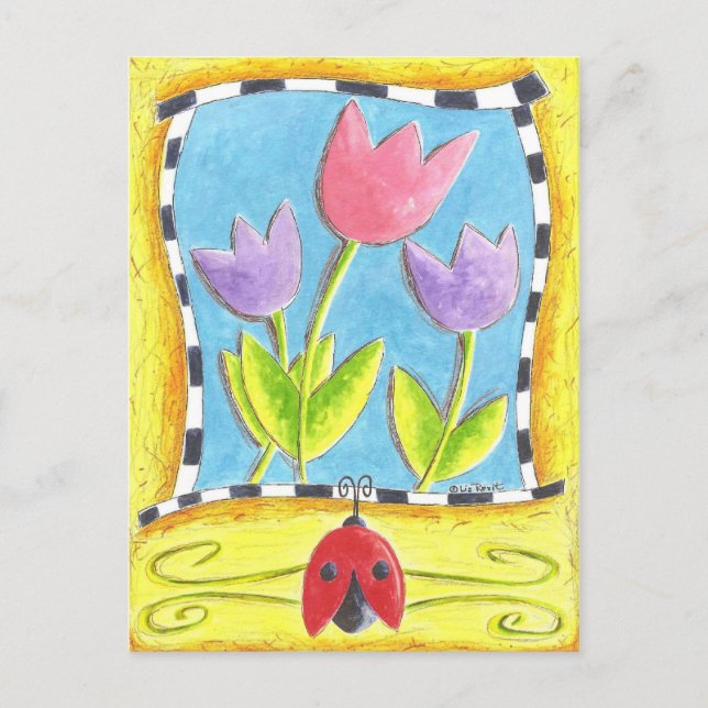 Carte Postale Trois Tulipes (Devant)