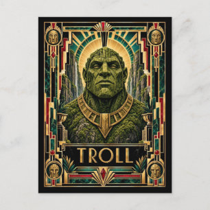 Carte Postale Troll, Art déco mythique