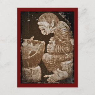 Carte Postale Troll avec Cauldron géant