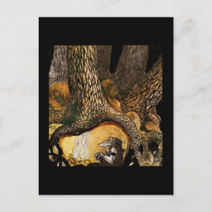 Carte Postale Troll by a Campfire