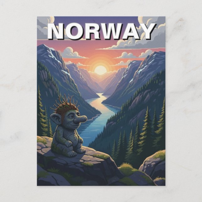 Carte Postale Troll de Norvège (Devant)