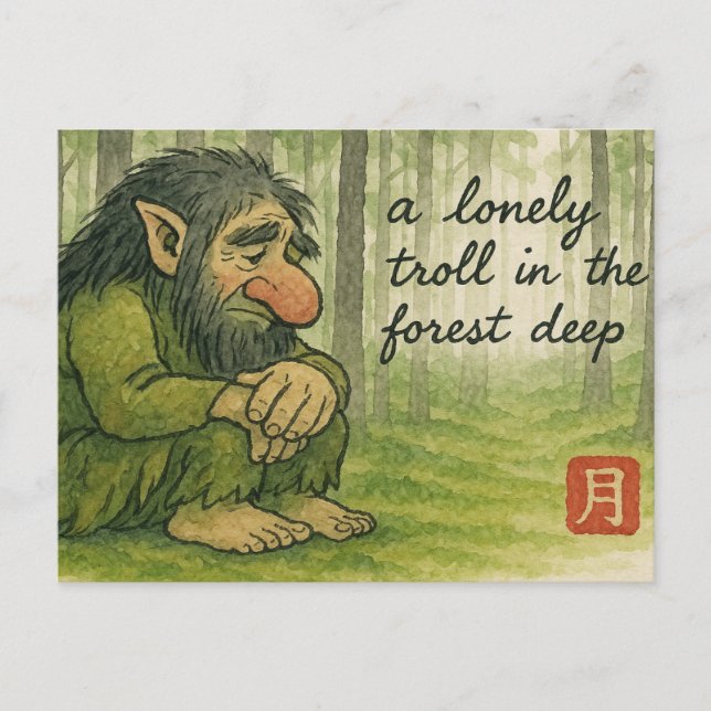 Carte Postale Troll Etegami Postcard (Devant)