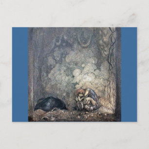 Carte Postale Troll Holding Child