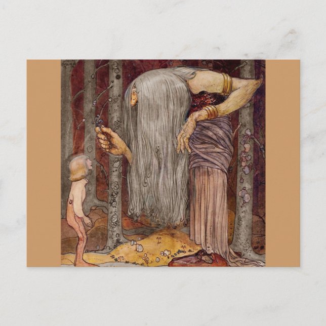 Carte Postale Troll Offering a Little Branch (Devant)