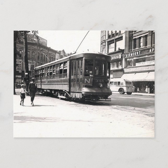 Carte Postale Trolley en Wilkes-Barre (Devant)