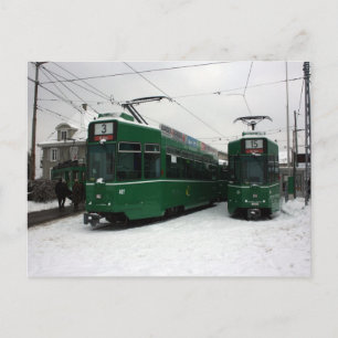 Carte Postale Trolleybus suisses au dépôt BVB M-Parc, Bâle