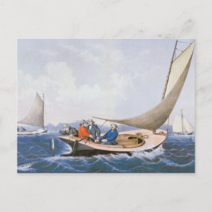 Carte Postale Trolling pour Blue Fsh au large de la côte du Main