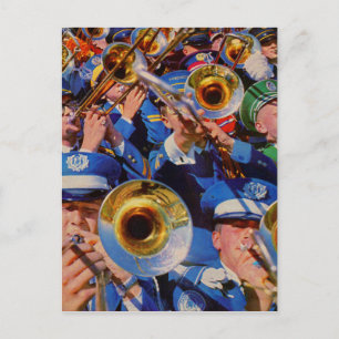 Carte Postale trombone mob AKA bande geeks allé sauvage