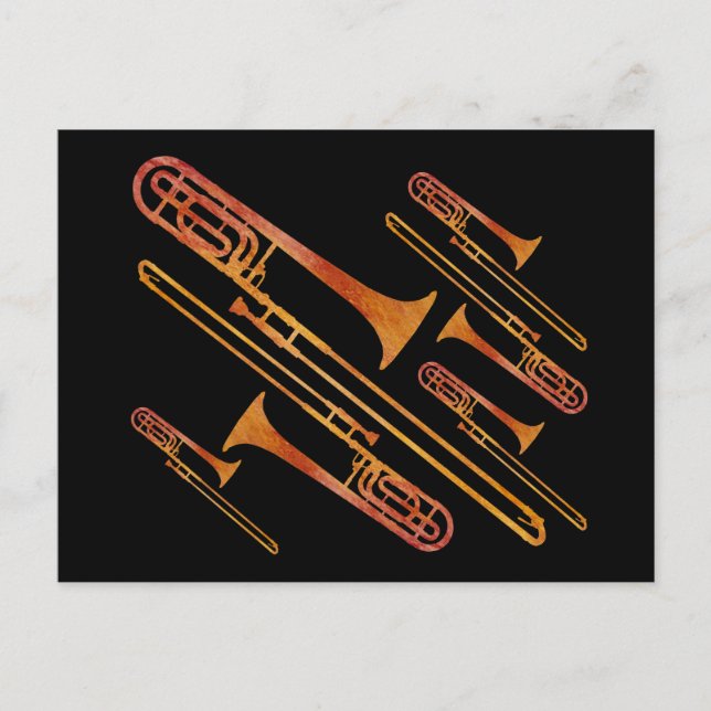 Carte Postale Trombones de taille (Devant)