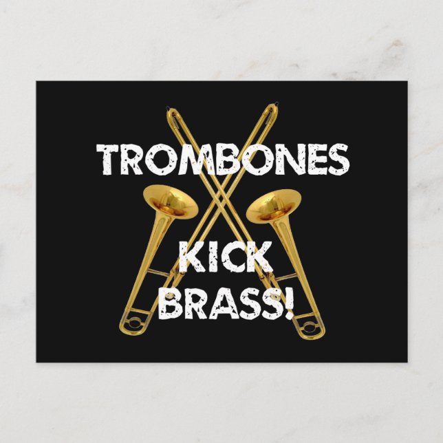 Carte Postale Trombones Kick Brass ! (Devant)