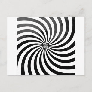 Carte Postale tromperie optique Bandes noires et blanches