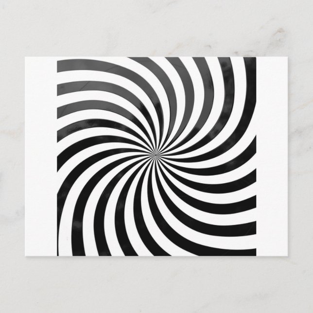 Carte Postale tromperie optique Bandes noires et blanches (Devant)