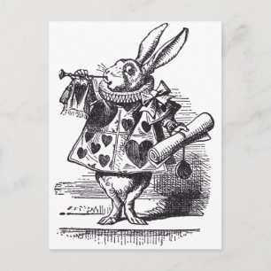 Carte Postale Trompette de lapin blanc