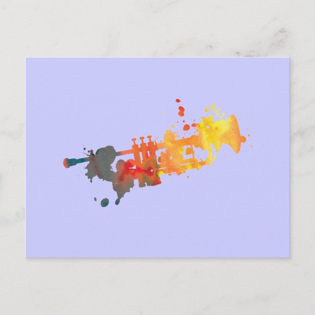 Carte Postale Trompette de peinture (Devant)
