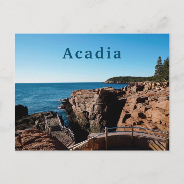 Carte Postale Tronc national du tonnerre Acadia Maine (Devant)